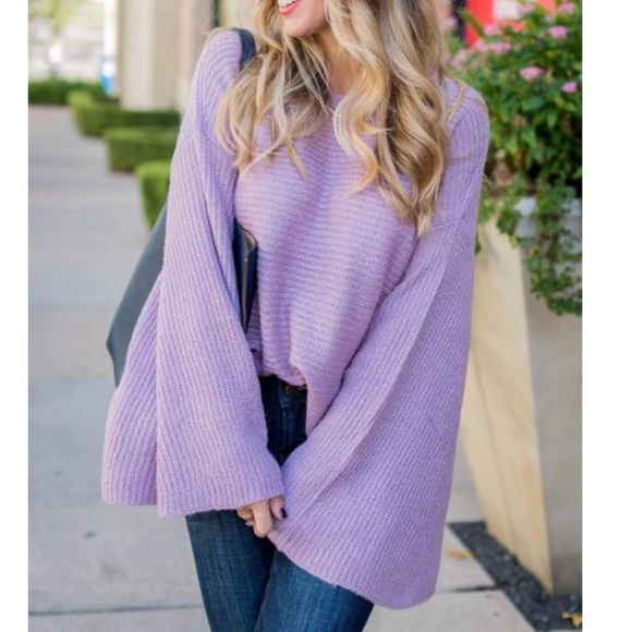 bp Tops - Nordstrom BP Purple Flare Sleeve Sweater